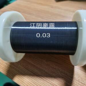 black oxidized nickel titanium wire 0.03mm close-up view