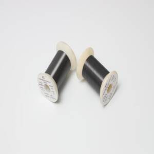 Black oxidized nitinol wire showing material properties at 0.06mm diameter