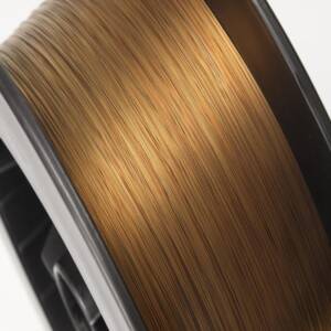 Golden oxidized Nitinol wire 0.45mm showing superelastic wire nitinol properties
